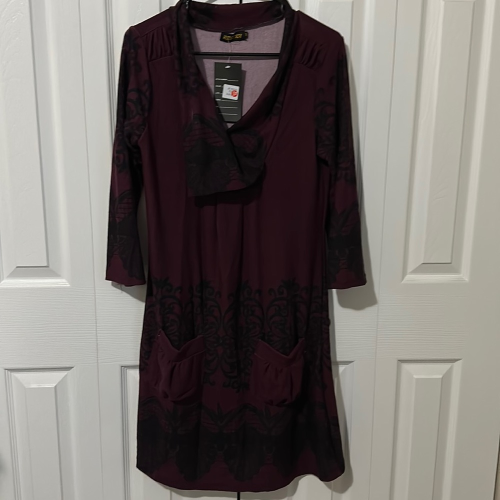 Burgundy dress